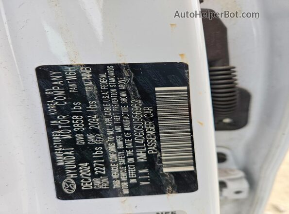 KMHLL4DG0SU956962 2025 HYUNDAI ELANTRA White ძრავის განყოფილების ხედი