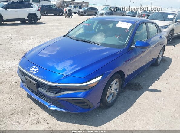 KMHLL4DG2SU041854 2025 HYUNDAI ELANTRA Blue Առջևի ձախ երեք քառորդ տեսարան