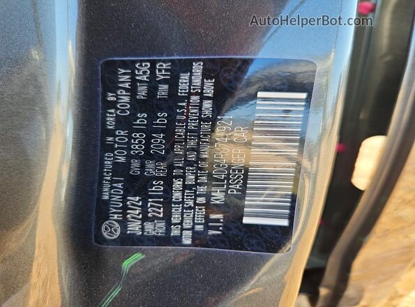 KMHLL4DG4RU741921 2024 HYUNDAI ELANTRA Gray Вид наклейки з VIN-кодом