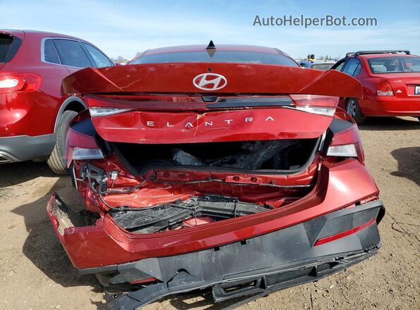 KMHLL4DG5SU992338 2025 HYUNDAI ELANTRA Red Հետևի տեսք