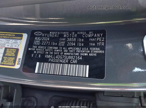 KMHLL4DG7SU882164 2025 HYUNDAI ELANTRA Gray Widok komory silnika