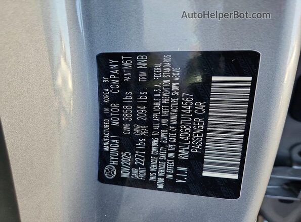 KMHLL4DG8TU144567 2026 HYUNDAI ELANTRA Silver 