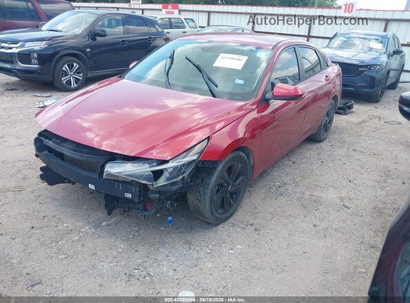 KMHLM4AG0MU068538 2021 HYUNDAI ELANTRA Красный Передняя левая четверть