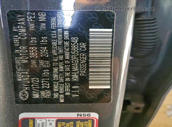 KMHLM4AG0PU588548 2023 HYUNDAI ELANTRA Gray 