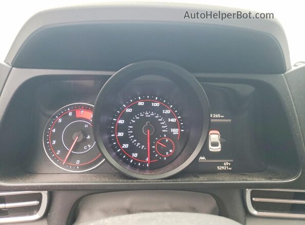 KMHLM4AG1MU148575 2021 HYUNDAI ELANTRA Gray Вид щитка приладів