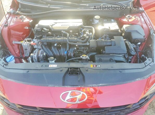 KMHLM4AG1NU258107 2022 HYUNDAI ELANTRA Red Rear interior view
