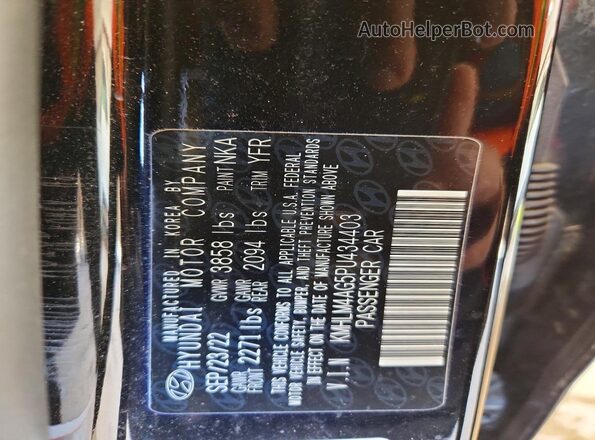 KMHLM4AG5PU434403 2023 HYUNDAI ELANTRA Black 
