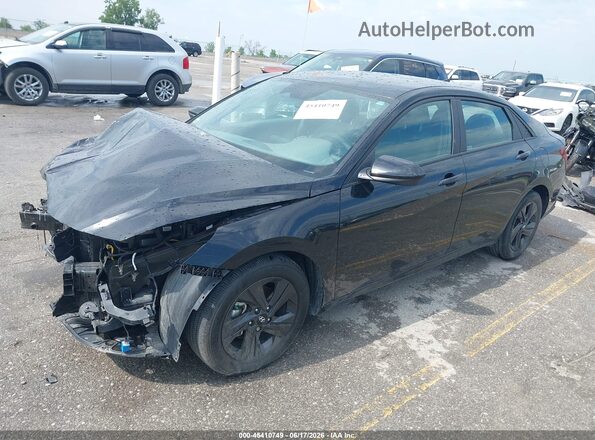 KMHLM4AGXMU074508 2021 HYUNDAI ELANTRA Black Առջևի ձախ երեք քառորդ տեսարան