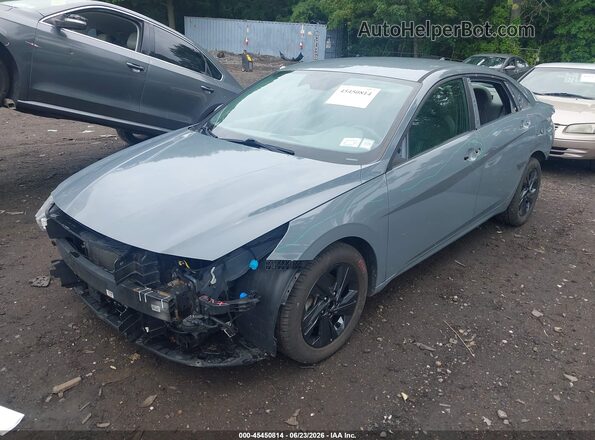 KMHLM4AJ2MU012712 2021 HYUNDAI ELANTRA HYBRID Gray Front view
