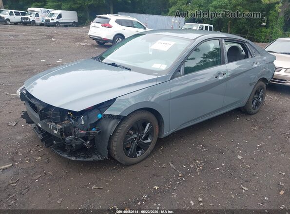 KMHLM4AJ2MU012712 2021 HYUNDAI ELANTRA HYBRID Gray Front left