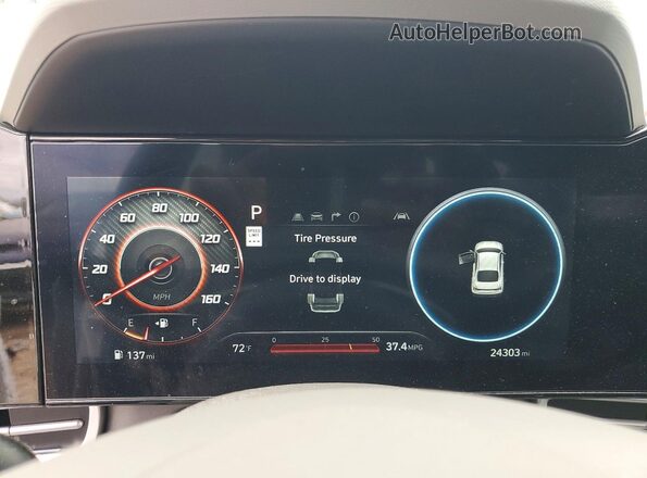 KMHLM4DG2RU745351 2024 HYUNDAI ELANTRA White Vista del cuadro de instrumentos