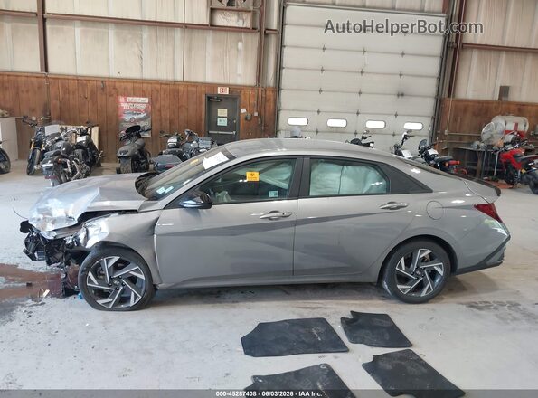 KMHLM4DG2SU883347 2025 HYUNDAI ELANTRA Gray Widok wnętrza z tyłu