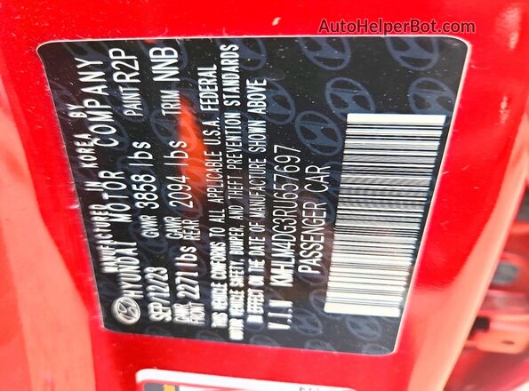KMHLM4DG3RU657697 2024 HYUNDAI ELANTRA Red 
