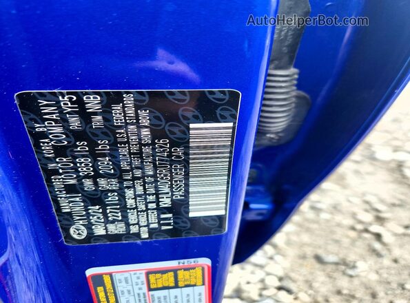 KMHLM4DG5RU774326 2024 HYUNDAI ELANTRA Blue ძრავის განყოფილების ხედი