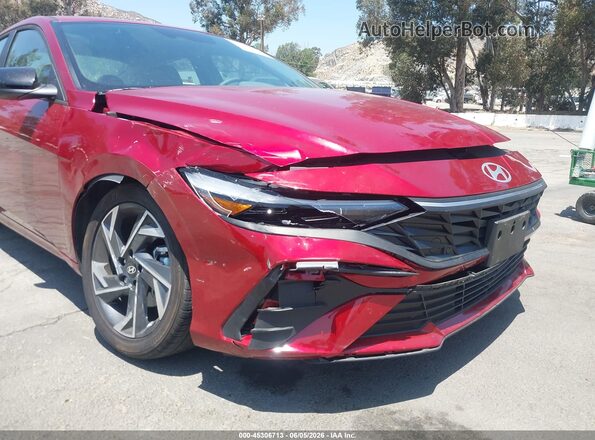 KMHLM4DG5SU034779 2025 HYUNDAI ELANTRA Red Instrument cluster view