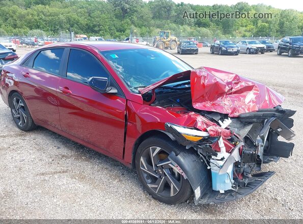 KMHLM4DG7SU969978 2025 HYUNDAI ELANTRA Red Вид задньої частини салону