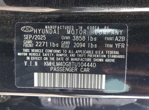 KMHLM4DG8TU104440 2026 HYUNDAI ELANTRA Black Widok komory silnika