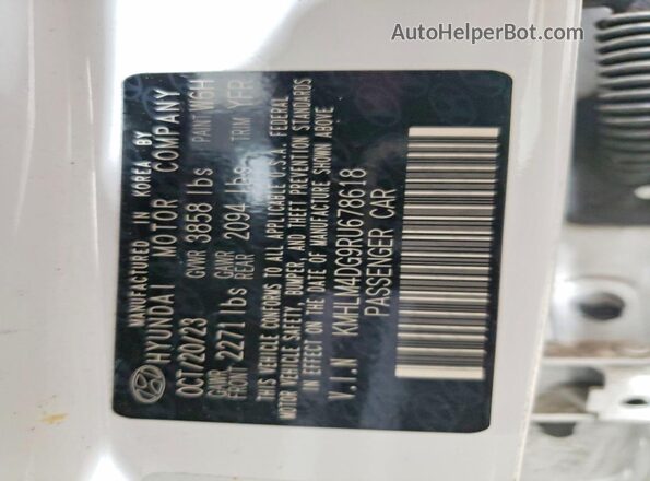 KMHLM4DG9RU678618 2024 HYUNDAI ELANTRA White 