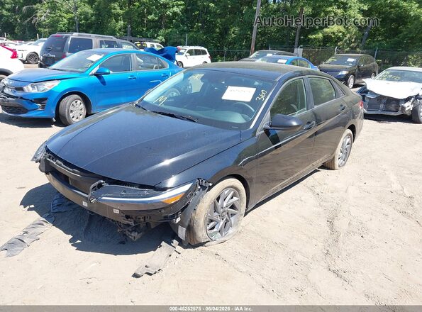 KMHLM4DG9RU758310 2024 HYUNDAI ELANTRA Black Առջևի ձախ երեք քառորդ տեսարան