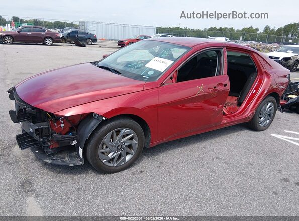 KMHLM4DG9RU763555 2024 HYUNDAI ELANTRA Red Առջևի ձախ երեք քառորդ տեսարան