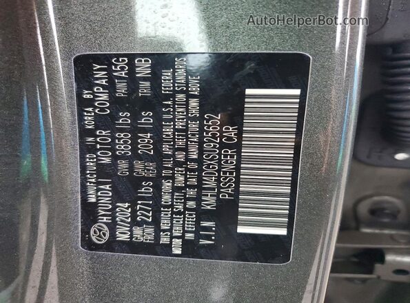 KMHLM4DGXSU925652 2025 HYUNDAI ELANTRA Gray Widok komory silnika