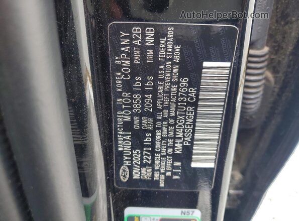 KMHLM4DGXTU137696 2026 HYUNDAI ELANTRA Black Vista del compartimento del motor