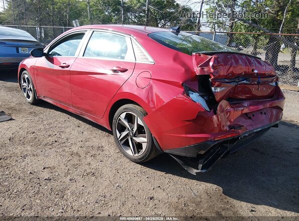 KMHLN4AG0MU168250 2021 HYUNDAI ELANTRA Red Rear left