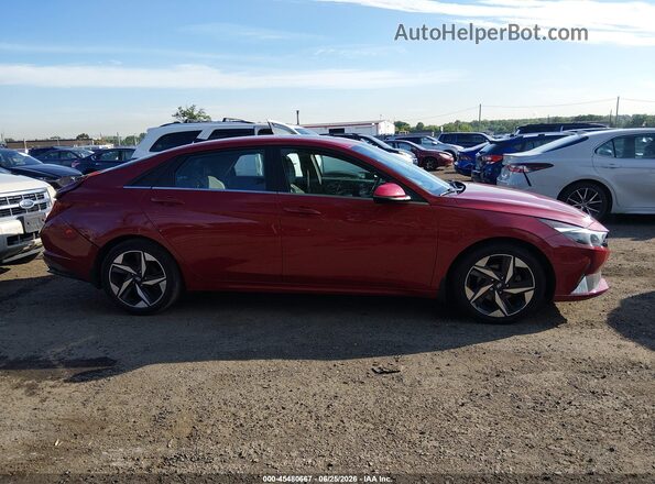 KMHLN4AG0MU168250 2021 HYUNDAI ELANTRA Red Rear interior view