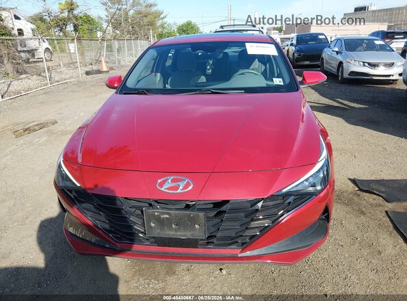 KMHLN4AG0MU168250 2021 HYUNDAI ELANTRA Red Instrument cluster view
