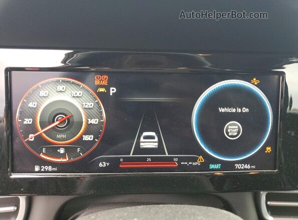 KMHLN4AG4MU099580 2021 HYUNDAI ELANTRA Красный Вид щитка приборов
