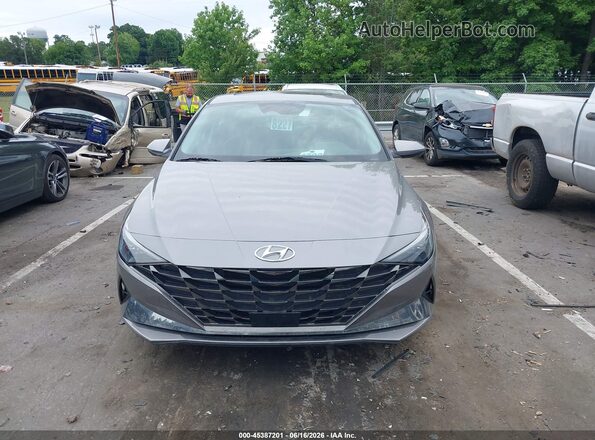 KMHLN4AJ0MU003715 2021 HYUNDAI ELANTRA HYBRID Silver ხელსაწყოთა პანელის ხედი