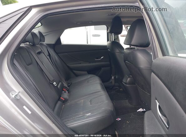 KMHLN4AJ0MU003715 2021 HYUNDAI ELANTRA HYBRID Silver VIN კოდის სტიკერის ხედი