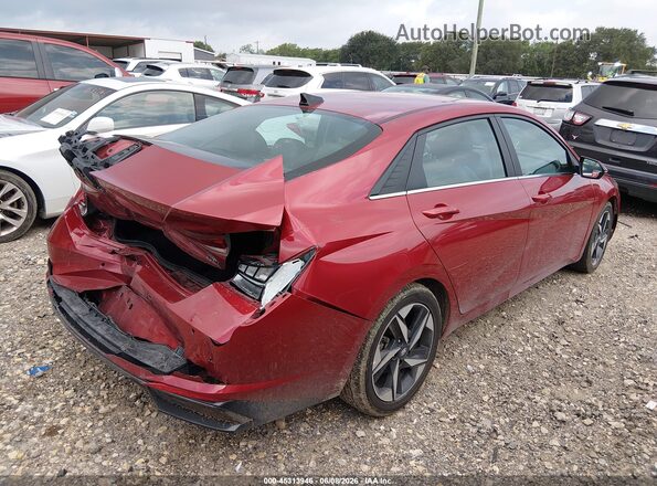 KMHLN4AJ1PU080405 2023 HYUNDAI ELANTRA HYBRID Red უკანა მარჯვენა