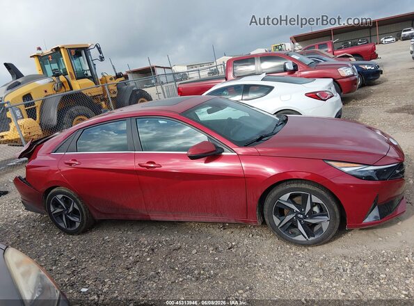 KMHLN4AJ1PU080405 2023 HYUNDAI ELANTRA HYBRID Red უკანა სალონის ხედი