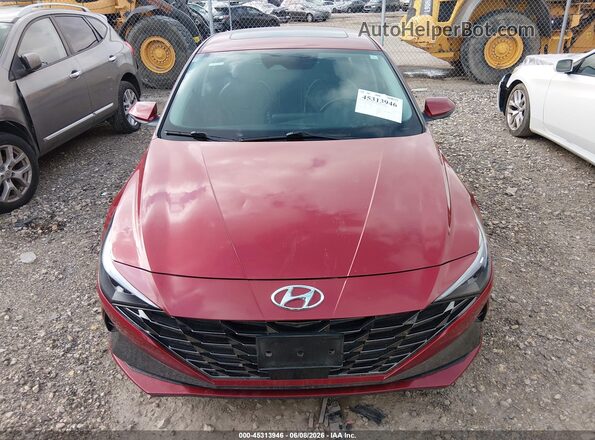 KMHLN4AJ1PU080405 2023 HYUNDAI ELANTRA HYBRID Red ხელსაწყოთა პანელის ხედი