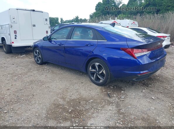 KMHLN4AJ8PU045862 2023 HYUNDAI ELANTRA HYBRID Синий Задняя левая четверть