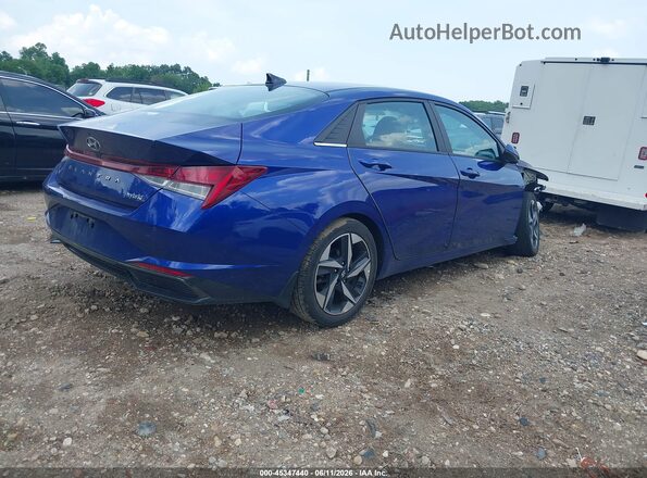 KMHLN4AJ8PU045862 2023 HYUNDAI ELANTRA HYBRID Синий Задняя правая четверть