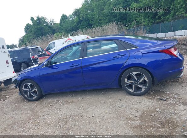 KMHLN4AJ8PU045862 2023 HYUNDAI ELANTRA HYBRID Синий Панорамный вид салона 360°