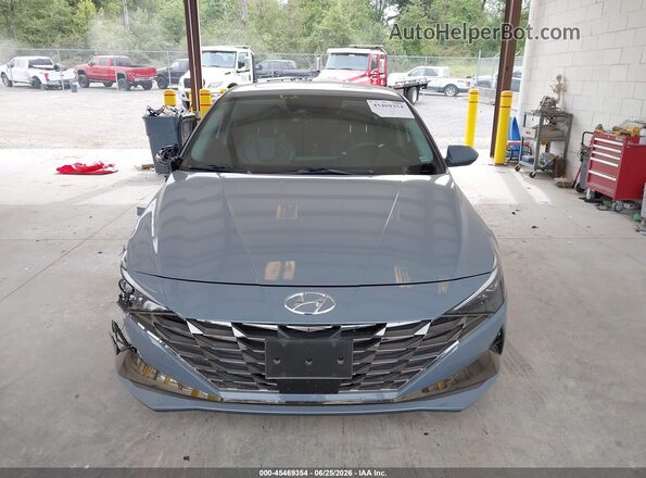 KMHLP4AG0MU152124 2021 HYUNDAI ELANTRA Blue Widok wnętrza z tyłu