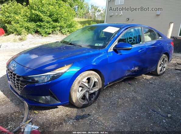 KMHLP4AG2NU229061 2022 HYUNDAI ELANTRA Blue Vista tres cuartos delantera izquierda