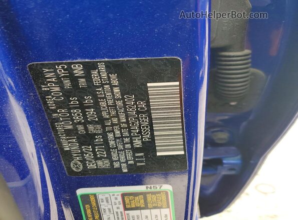 KMHLP4AG2PU482402 2023 HYUNDAI ELANTRA Синий 