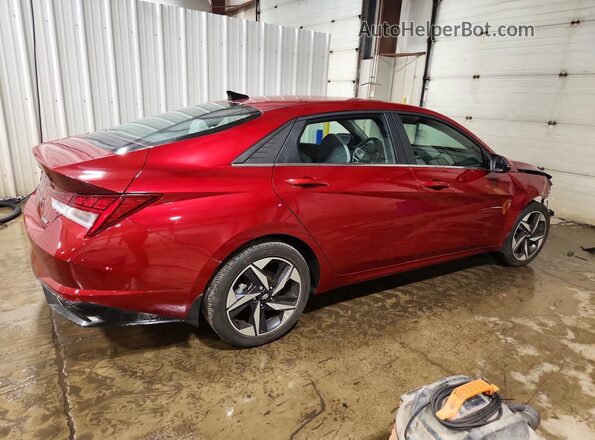 KMHLP4AG8PU599322 2023 HYUNDAI ELANTRA Red Trasero derecho