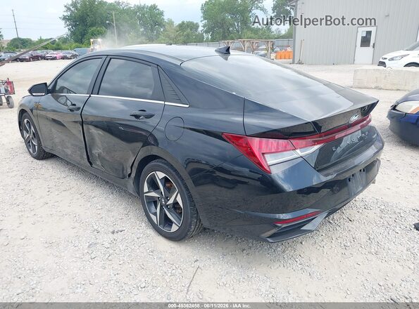 KMHLP4AGXNU352039 2022 HYUNDAI ELANTRA Black Trasero izquierdo