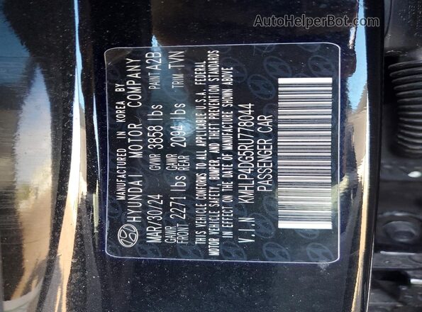 KMHLP4DG5RU778044 2024 HYUNDAI ELANTRA Black Вид підкапотного простору