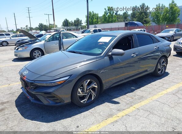 KMHLP4DG7RU738077 2024 HYUNDAI ELANTRA Gray Vista tres cuartos delantera izquierda