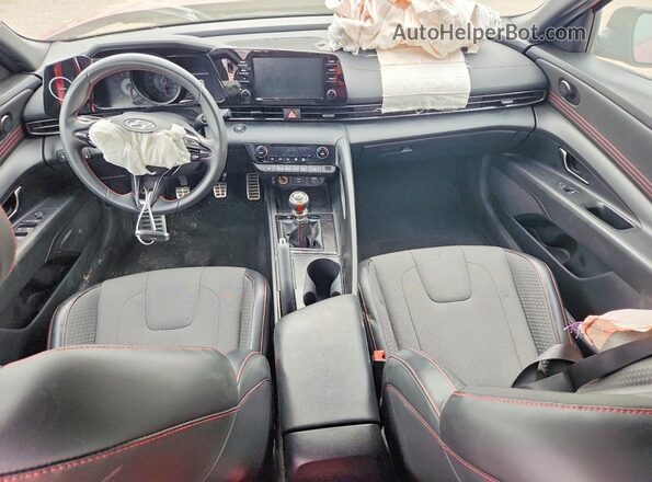 KMHLR4AF1MU181553 2021 HYUNDAI ELANTRA Красный Вид панели приборов