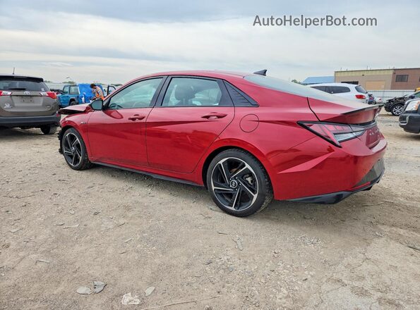 KMHLR4AF1MU181553 2021 HYUNDAI ELANTRA Красный Задняя левая четверть