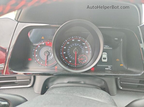 KMHLR4AF1MU181553 2021 HYUNDAI ELANTRA Красный Вид щитка приборов