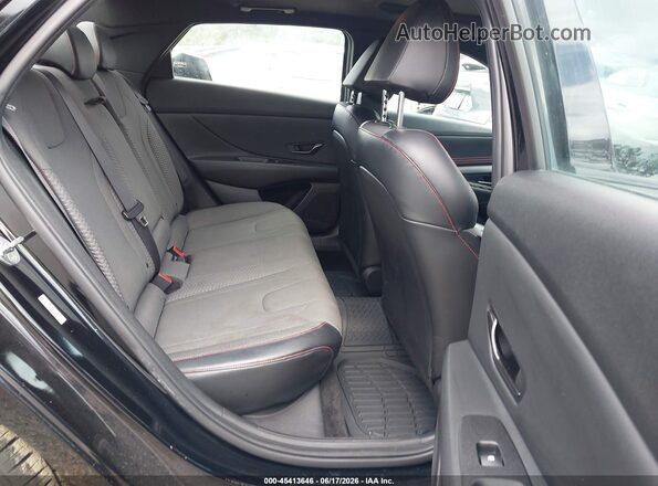 KMHLR4AF3NU328571 2022 HYUNDAI ELANTRA Black Widok naklejki z numerem VIN