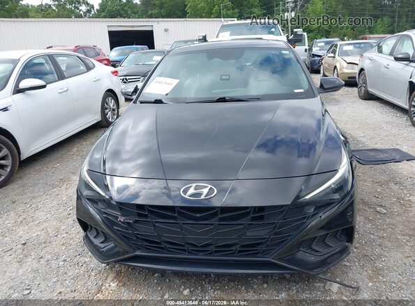 KMHLR4AF3NU328571 2022 HYUNDAI ELANTRA Black Widok zestawu wskaźników